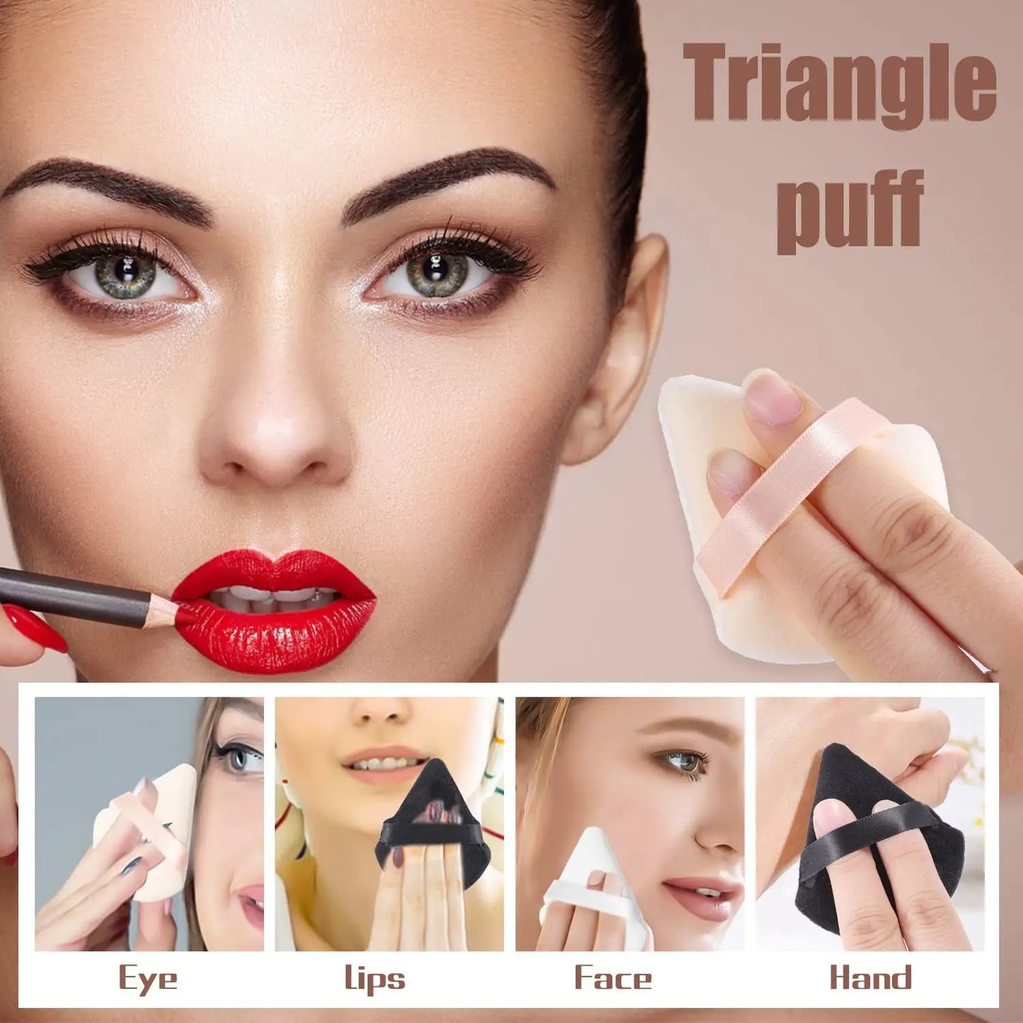 Washable Triangular Velvet Makeup Sponge