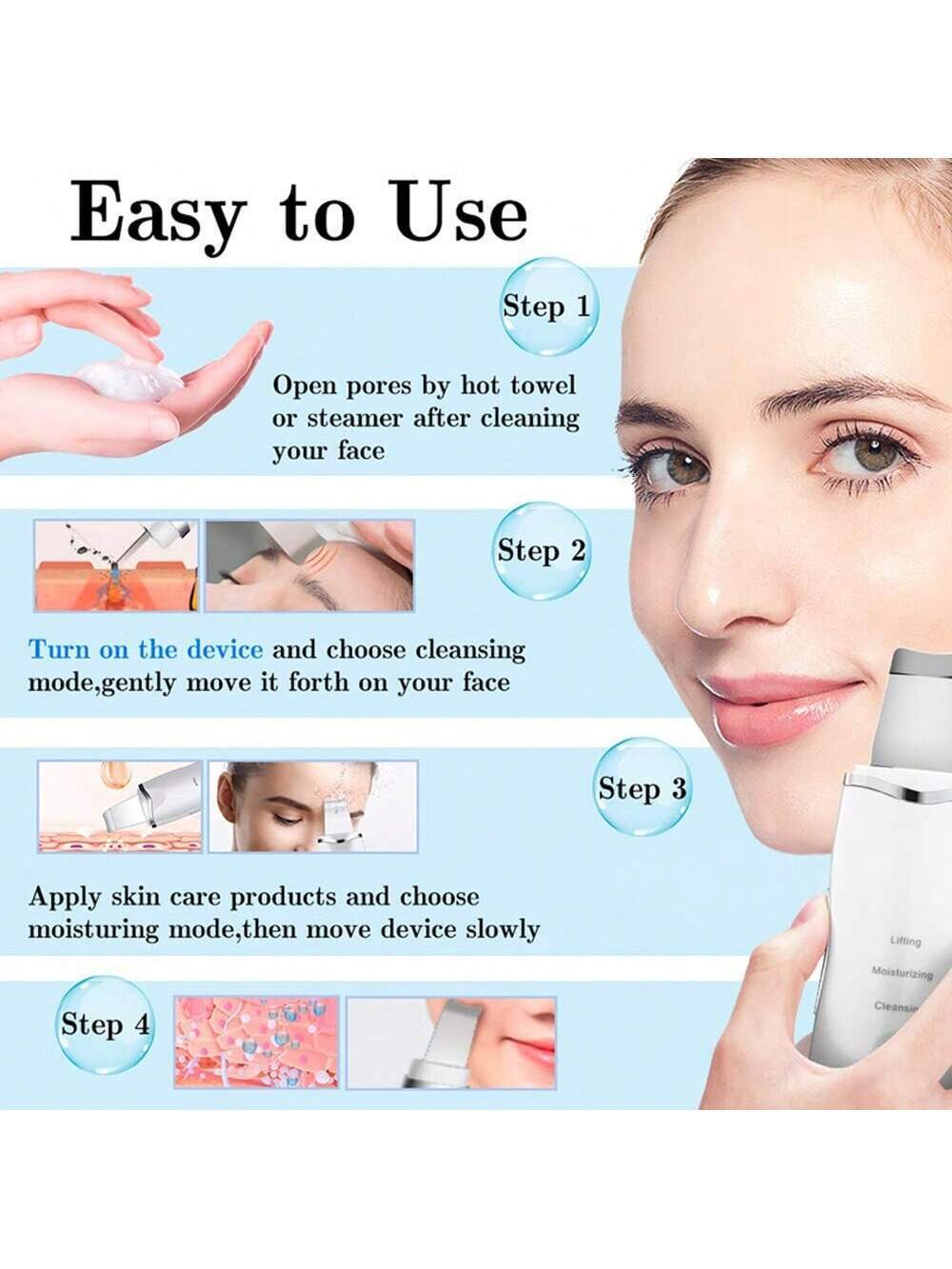 GlowSkin™ Facial Skin Scraper & Pore Cleanser