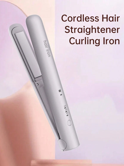 GlamPro™ Mini 2-in-1 Wireless Hair Curler & Straightener