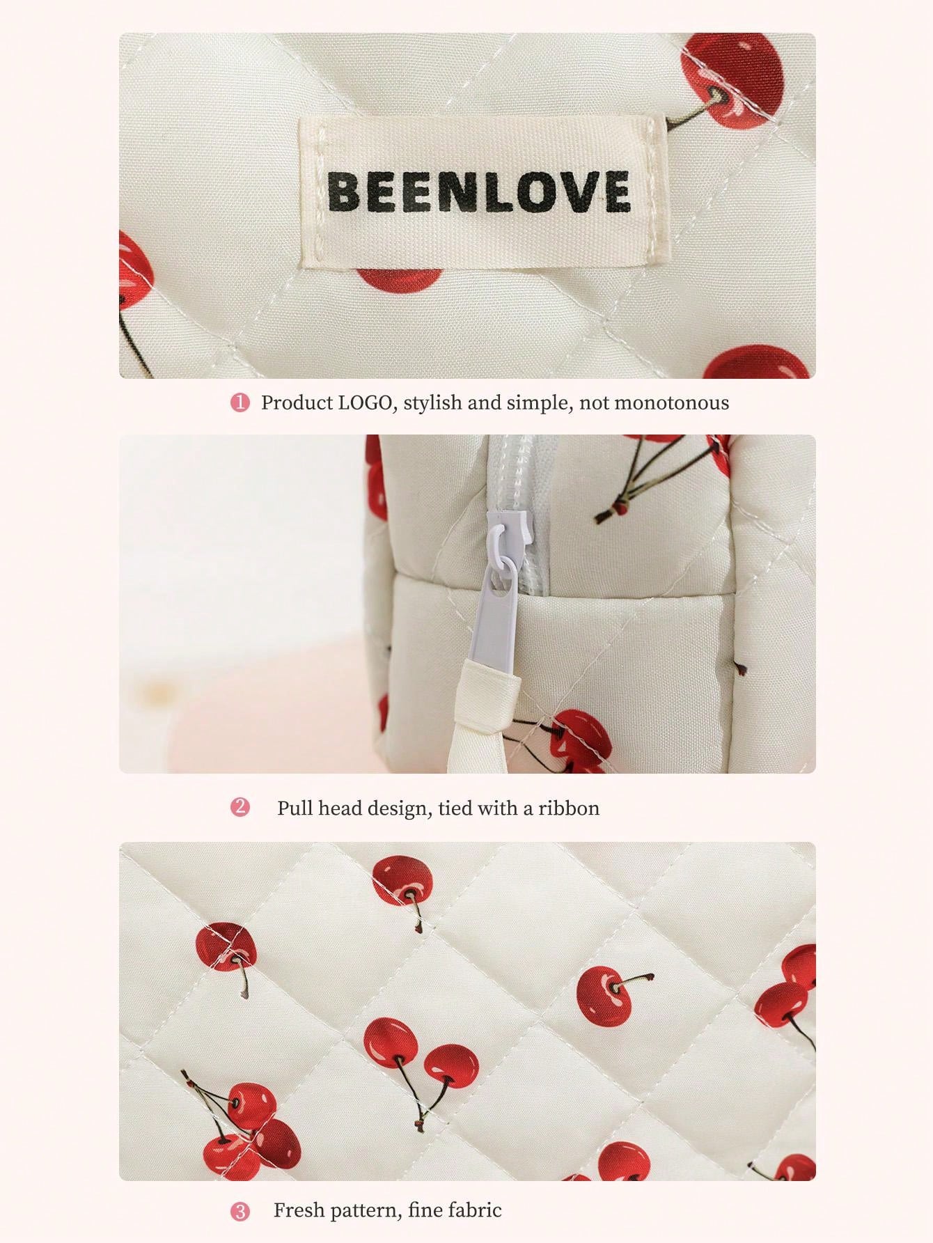 CherryBliss™ Quilted Cosmetic Bag