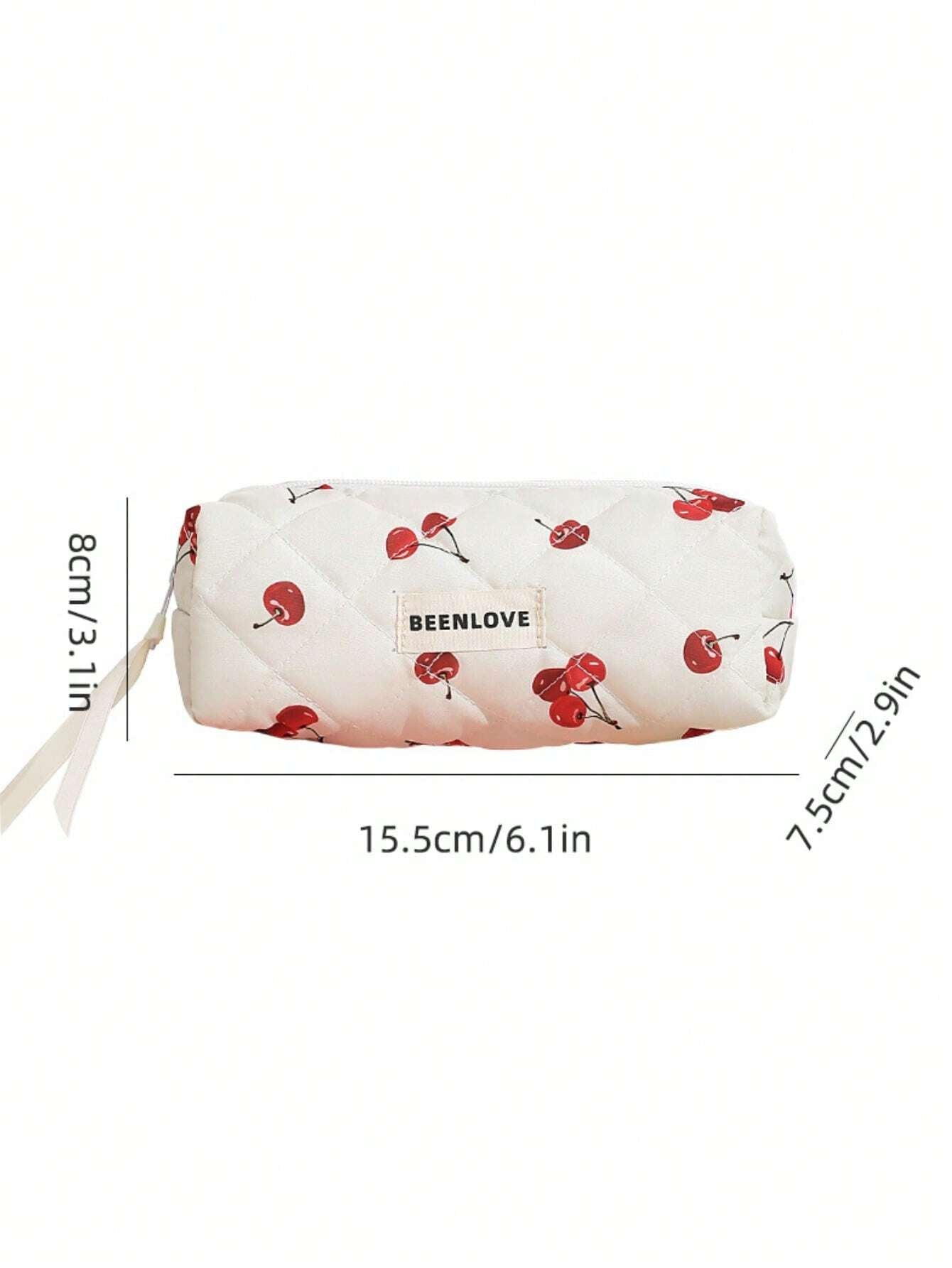 CherryBliss™ Quilted Cosmetic Bag