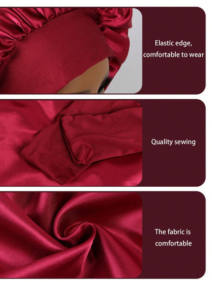 SilkGuard™ Satin Bonnet – Adjustable, Comfortable Hair Protection