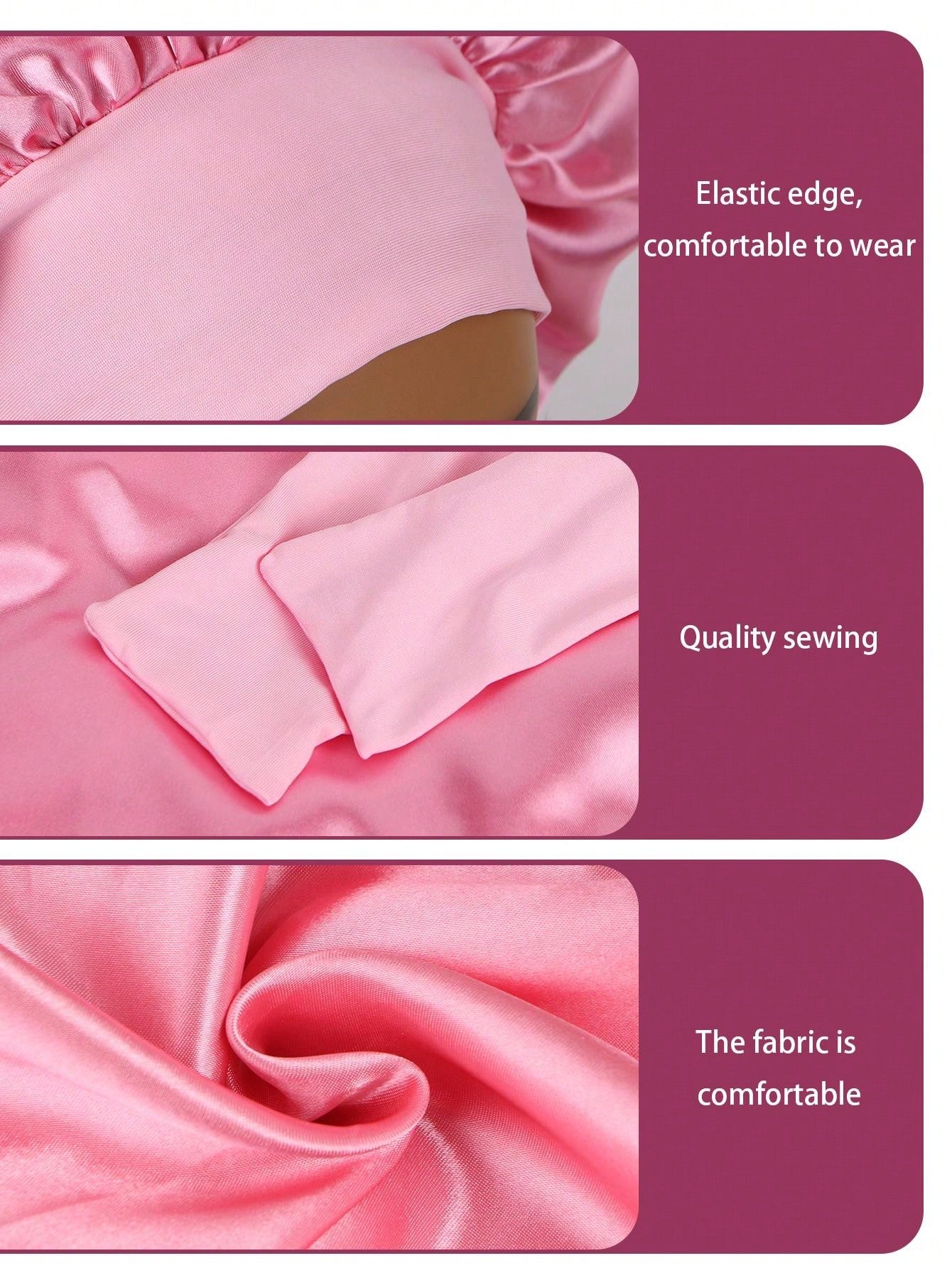 SilkGuard™ Satin Bonnet – Adjustable, Comfortable Hair Protection