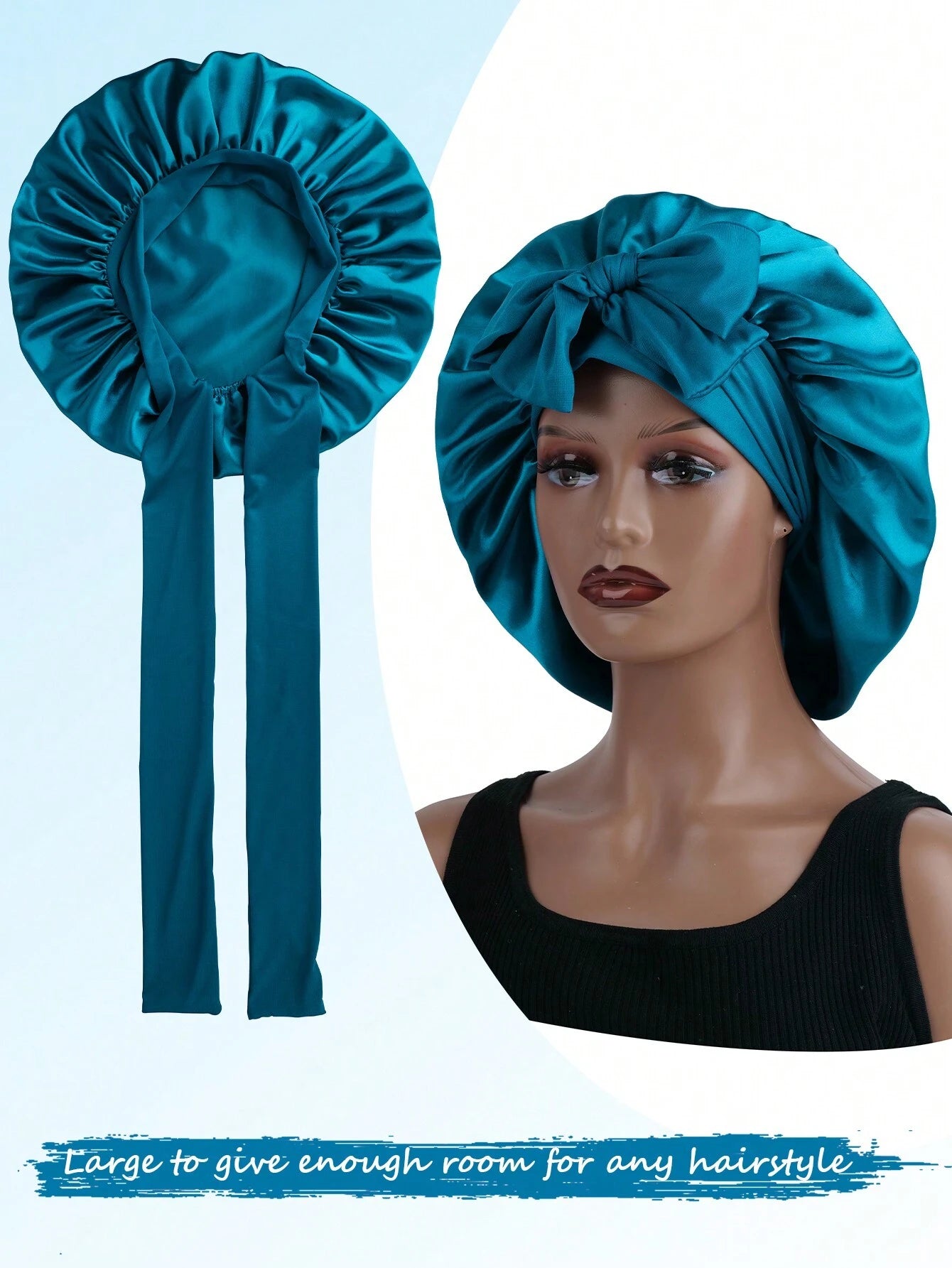 SilkGuard™ Satin Bonnet – Adjustable, Comfortable Hair Protection