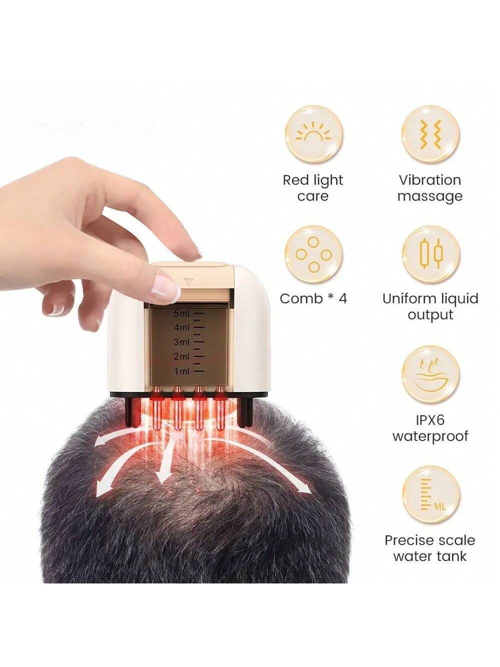 HairGlow™ Electric Scalp Massager & Oil Applicator