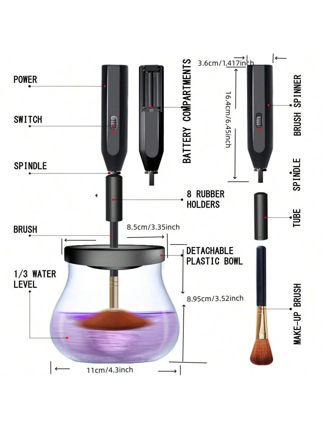 BrushClean™ Dual Function Makeup Brush Cleaner & Dryer