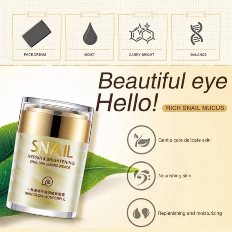 Snail Collagen Face Cream - Whitening, Moisturizing and Anti-Aging