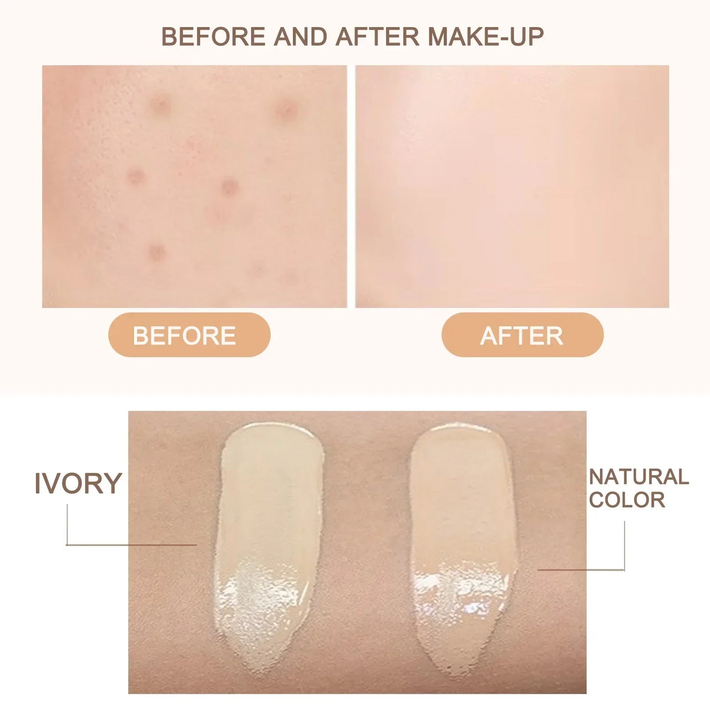 CC Cream Face Concealer Moisturizing Waterproof Foundation Base Makeup Korean Cosmetics