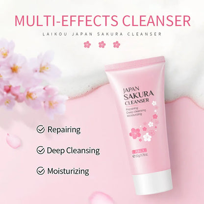 Japan Sakura Skincare Set with Cherry Blossom Extract - 4 Pieces