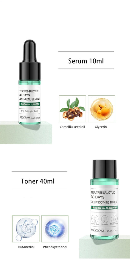 Anti-Acne Skincare Set 30 Days Tea Tree Salicylic