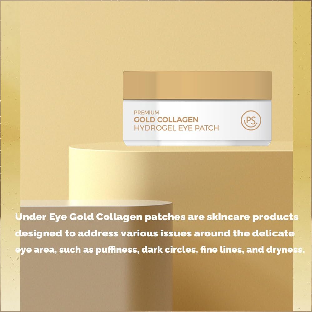 PS.PRETTYSKIN™ Premium Gold Collagen Hydrogel Eye Patch (60 Sheets)