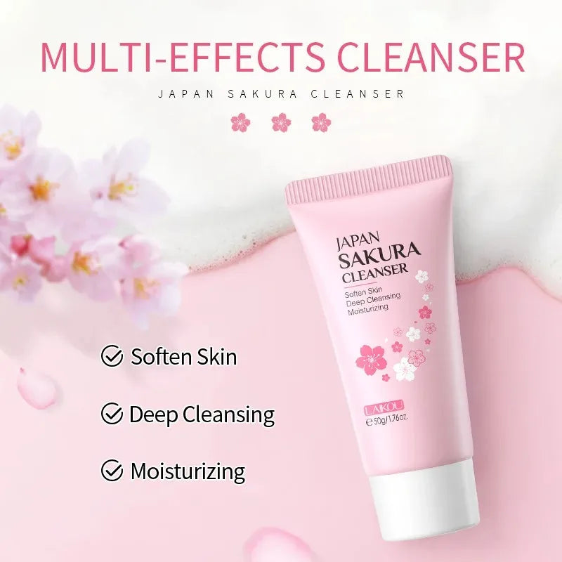 Facial Cleanser Foam Face Wash Remove Blackhead Moisturizing Shrink Pores Deep Cleaning Oil Control Skin Care 50g