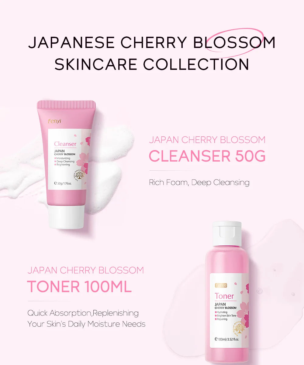 Japanese Cherry Blossom 5-Piece Skincare Set