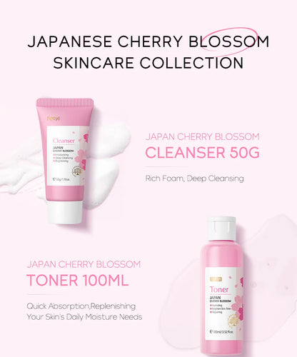 Japanese Cherry Blossom 5-Piece Skincare Set