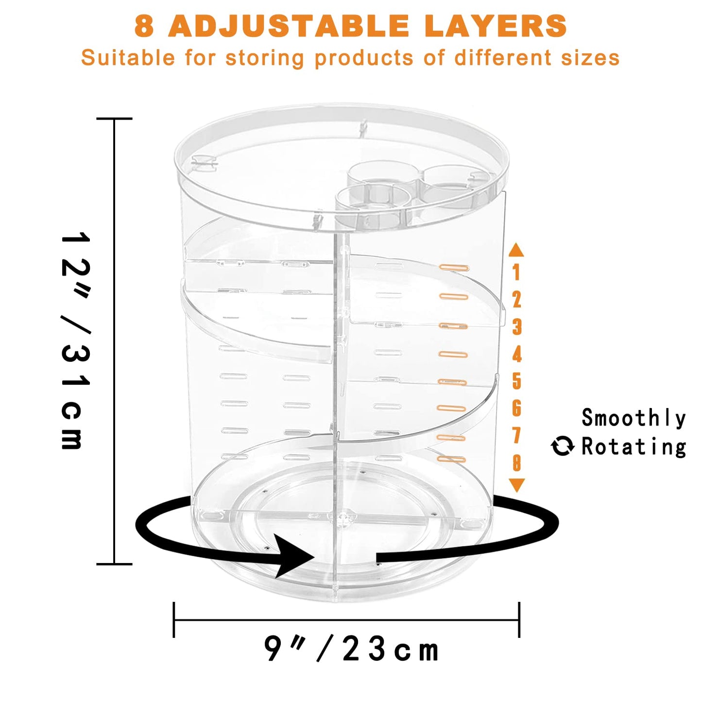 SpinMaster™ Rotating Makeup Organizer