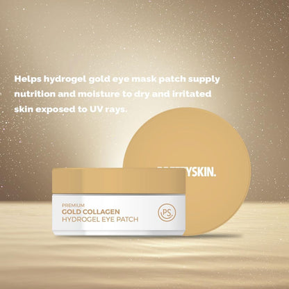 PS.PRETTYSKIN™ Premium Gold Collagen Hydrogel Eye Patch (60 Sheets)