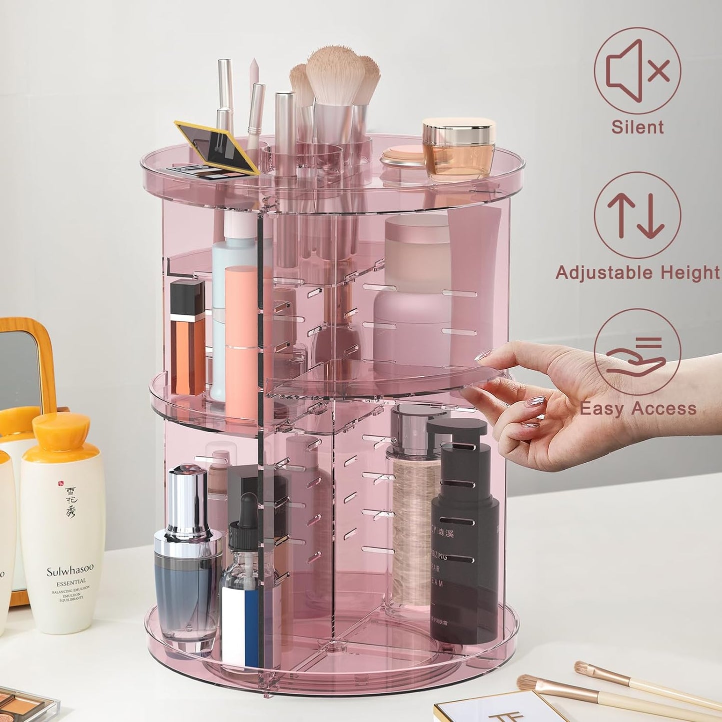 SpinMaster™ Rotating Makeup Organizer