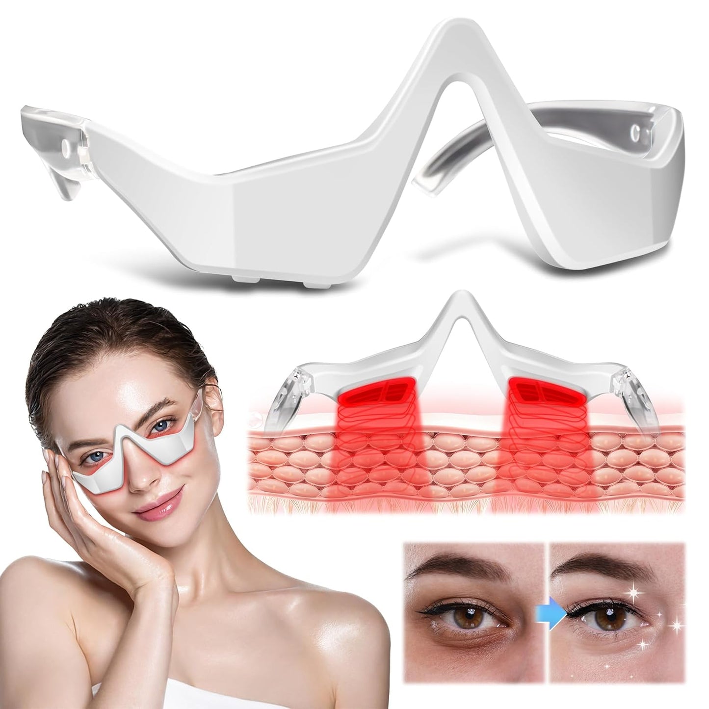 EyeGlow™ Under Eye Light Therapy Massager Glasses