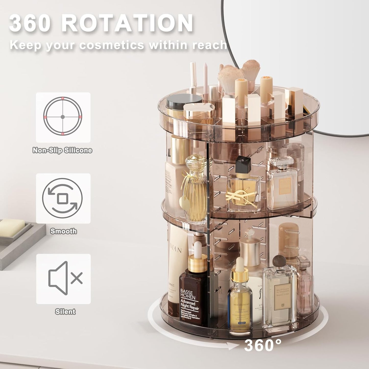 SpinMaster™ Rotating Makeup Organizer