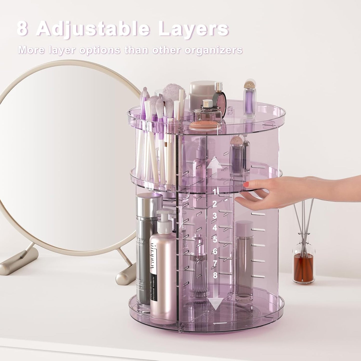 SpinMaster™ Rotating Makeup Organizer