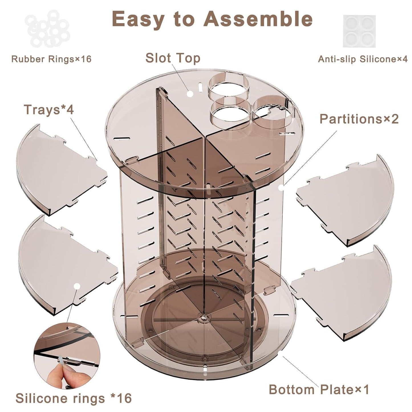 SpinMaster™ Rotating Makeup Organizer