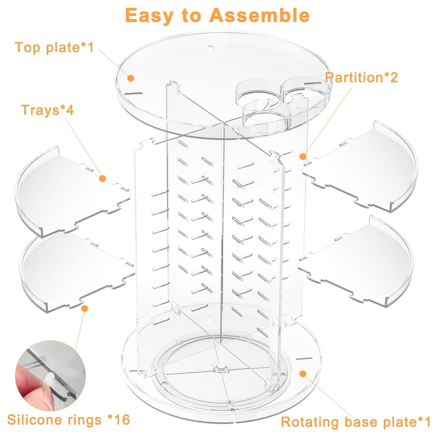 SpinMaster™ Rotating Makeup Organizer