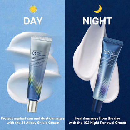 High-End Korean Cream Duo Pack | Day and Night Care with Centella Asiatica and Niacinamide