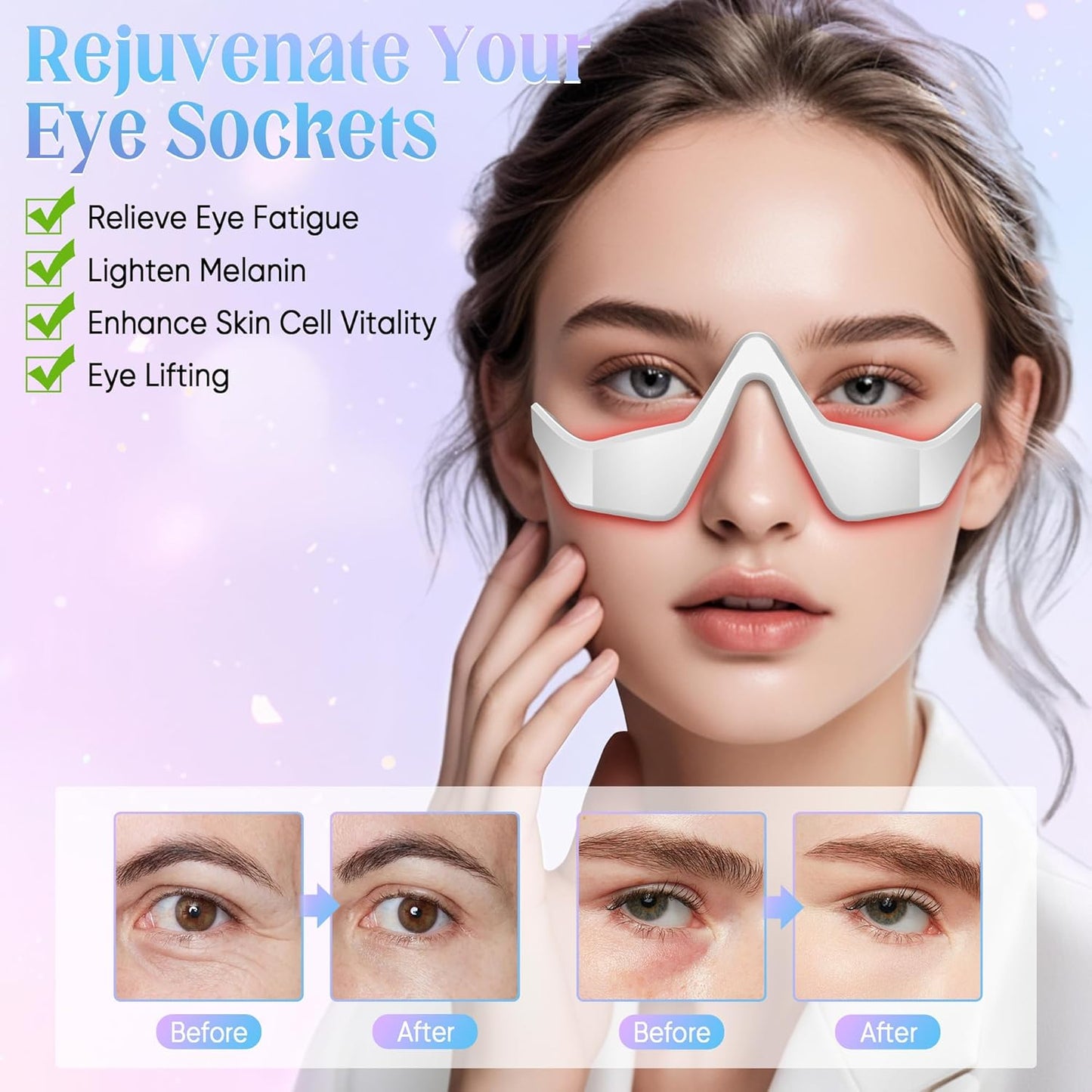 EyeGlow™ Under Eye Light Therapy Massager Glasses