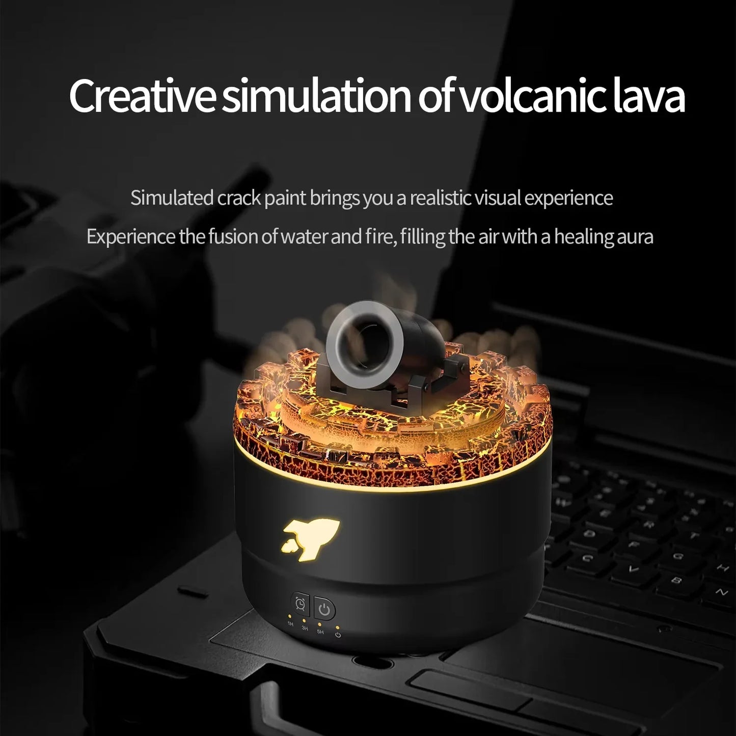 Lava Crack Humidifier - Elegant Innovation for Aromatherapy and Air Purification