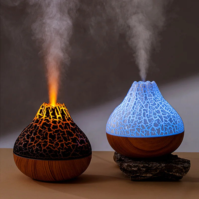 300ml Volcano Air Humidifier Desktop Electric USB Humidificadore Water Mist Diffuser Purifier Air Freshener With 7 Colors Night