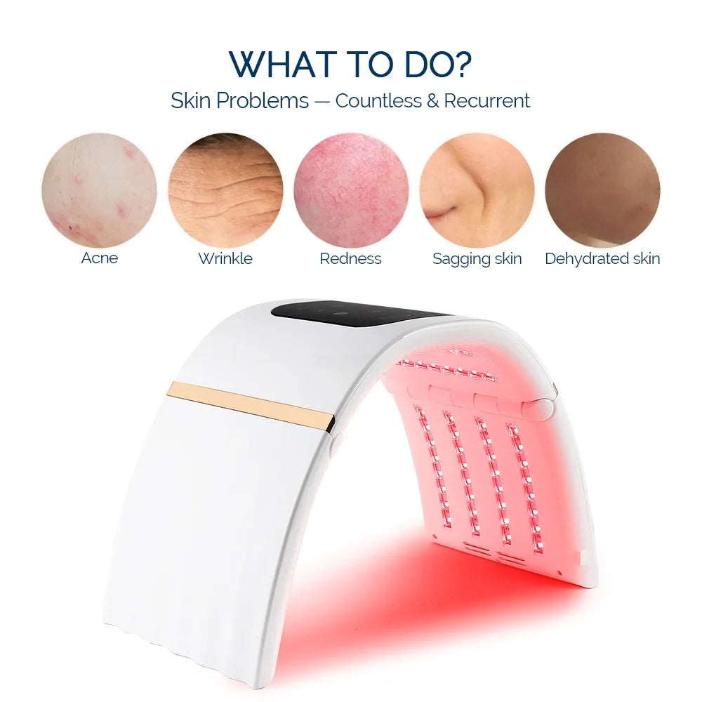 Face Body 7 Colors Large Light Bead LED Photon Machine Home Use High Energy LED Facial Mask PDT Machine Skin Care