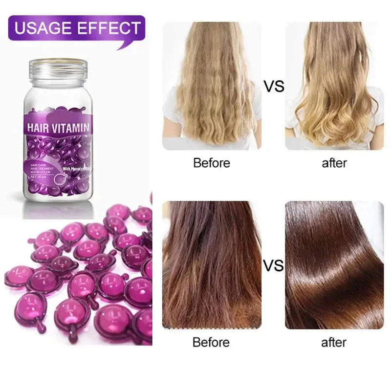 Hair Vitamin Capsules with Keratin Complex and Moroccan Oil