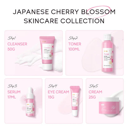 Japanese Cherry Blossom 5-Piece Skincare Set