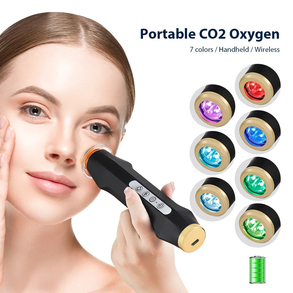 Electric CO2 Oxygen Bubble Facial Beauty Machine with Seven Colors