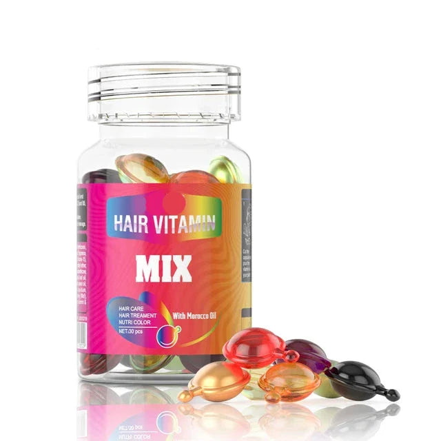 Hair Vitamin Capsules with Keratin Complex and Moroccan Oil