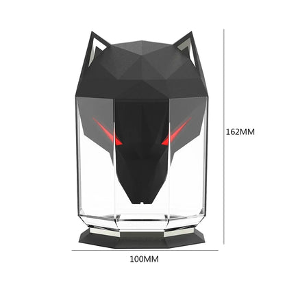 Desktop War Wolf Air Humidifier Household Air Purifier Electric Large Capacity with LED Light USB Rechargeable for Home Bedroom